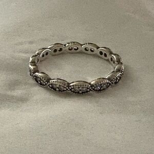 Pandora Silver Textured Women's Ring